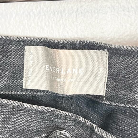 Everlane The Cheeky Jean High Waisted Straight Leg Woman’s size 25 washed black - Picture 3 of 7